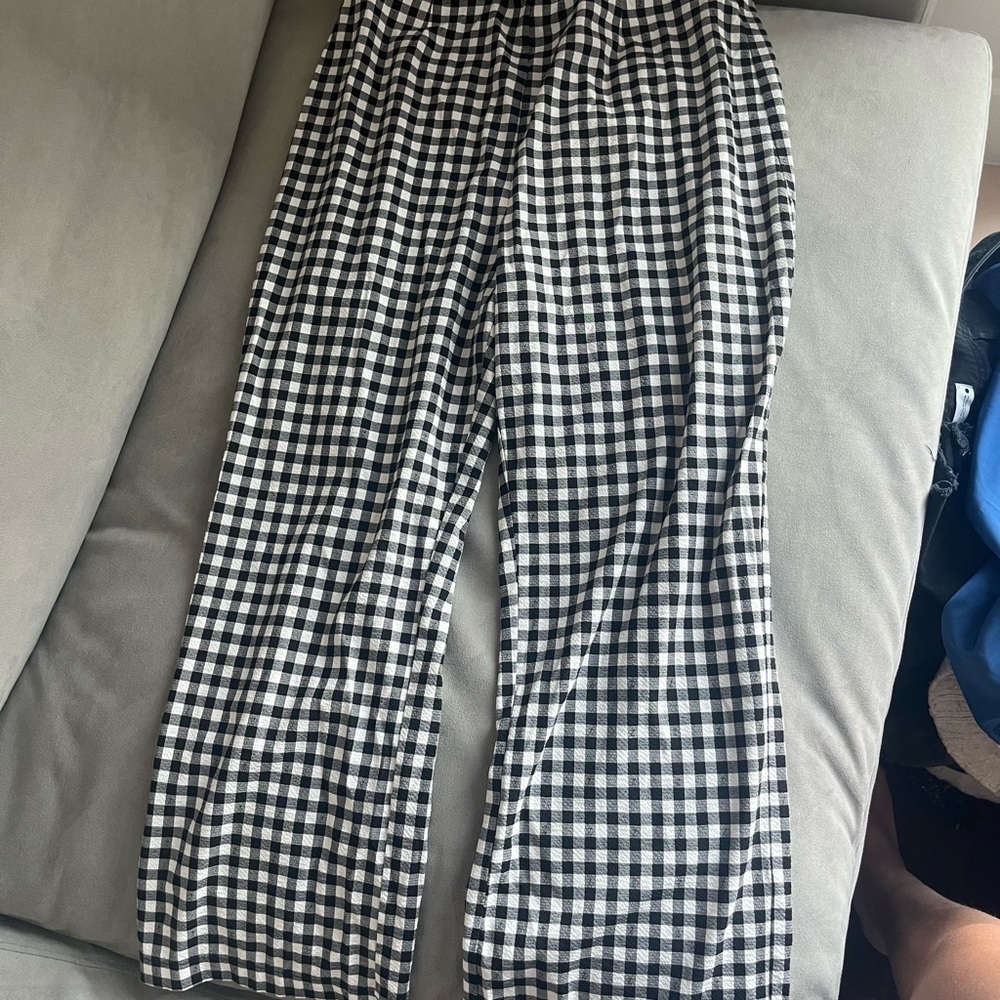 Wayf Black and White Gingham Panf